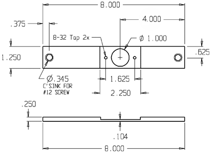 Don-Jo CV-86-C mortise conversion plate size