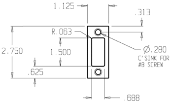 Don-Jo DS-234 Replacement Deadbolt Strike