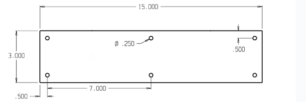 Don-Jo PP-3x15-628 Narrow Push Plate