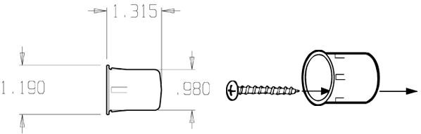 TS 100 Thimble Deadbolt Strike Specifications