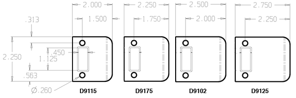 Don-Jo Dimpled Strike Plate Specifications