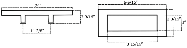 Barn Door Handle and Flush Pull Set Dimensions