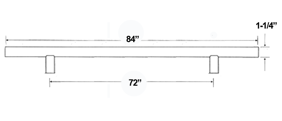 7 Foot Door Pull size