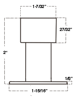 DWD-FDS72750-630 Satin Stainless Steel Floor Mount Door Stop Specifications