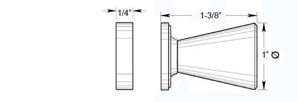Deco Shower Door Knob Size