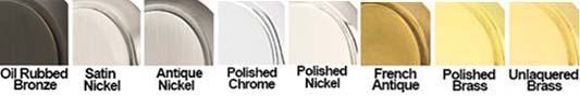 Emtek Finish Chart