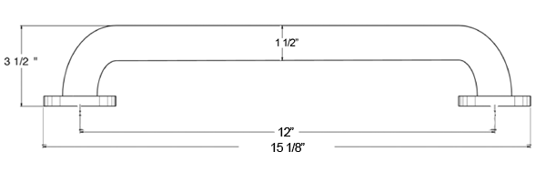EZGrab 12 Inch White Grab Bar