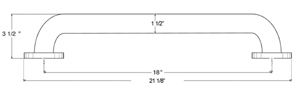 EZGrab 18 Inch Knurled Grab Bar