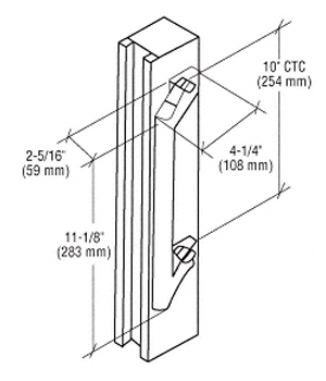 Commercial Offset Door Pull Dimensions