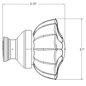 Nostalgic Warehouse  Crystal Knobs Dimensions