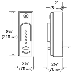 KABA 201526D41 dimensions