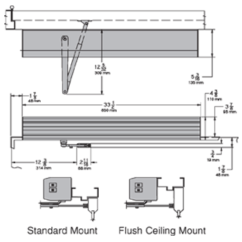 LCN 4642 Door Closer Size