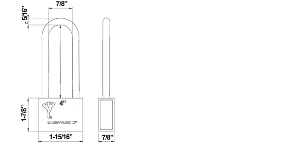 MUL-T-LOCK C08PC3 padlock size