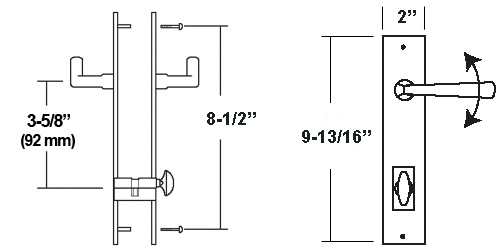 72000ECB Multipoint Trim Sets dimensions