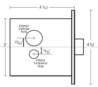 Omnia 041M Modern Mortise Deadbolt Specifications