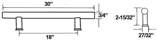 30 Inch Ladder Pull Specifications