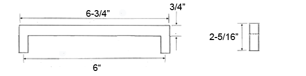 6-3/4 Inch Square Handle Specifications