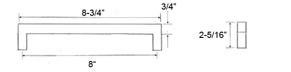 8-3/4 Inch Square Handle Specifications