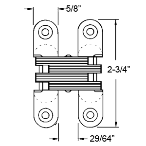 SOSS 208 Hinge Specifications