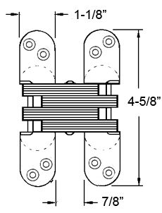 SOSS 218 Hinge Specifications