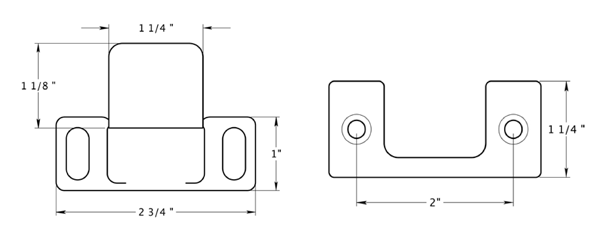 Deltana strike plate dimensions