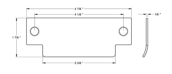 ANSI Blank Strike Plate Size