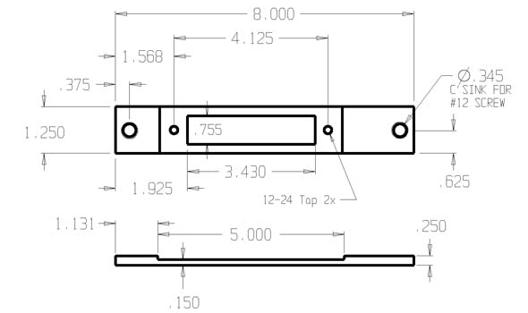 Don-Jo ST-386 Conversion Strike Plate Size