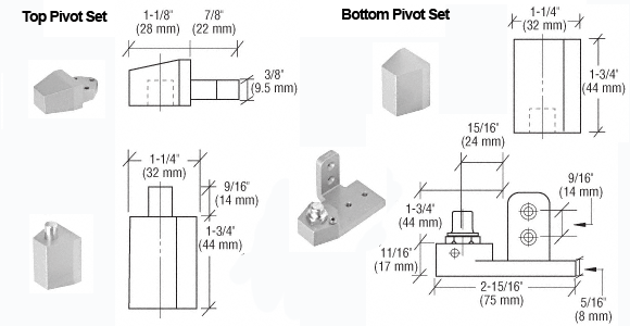 Vistawall  Pivot Hinge Dimensions