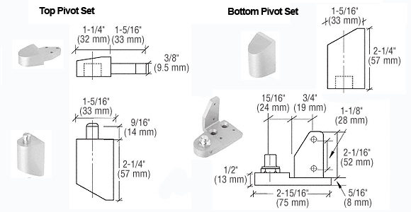 Amarlite Pivot Hinge Dimensions