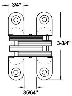 SOSS 212 Hinge Specifications