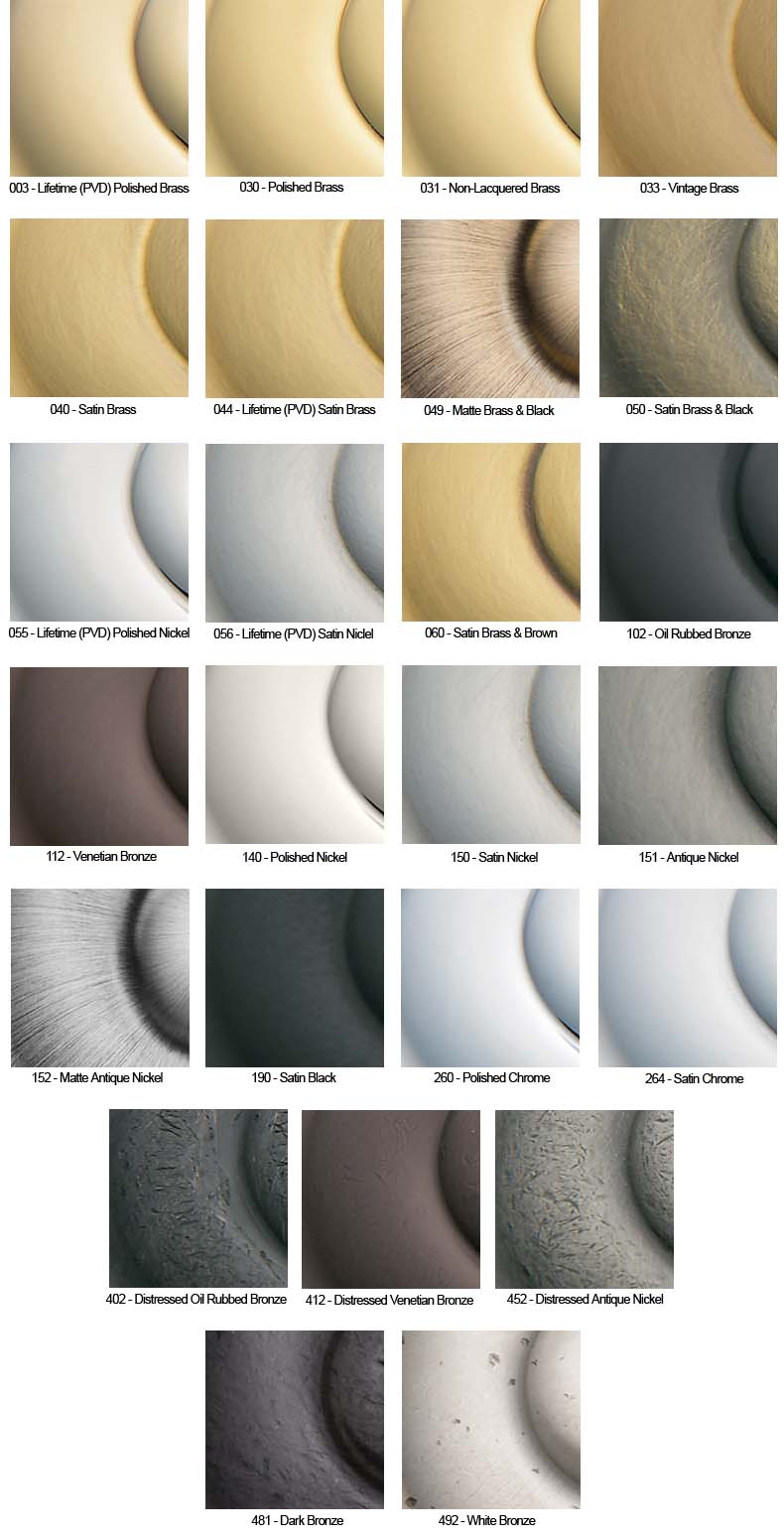 Baldwin finish color chart