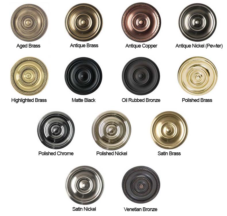 Brass Accents door hardware finish color chart