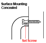 concealed surface mounting a door pull