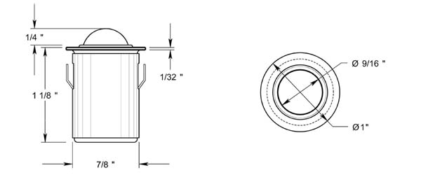 Deltana DBC10 Drive-In Ball Catch Specifications