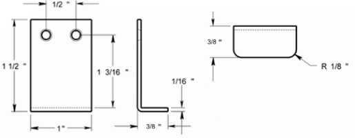 Deltana DCM115 Cabinet Pull Size