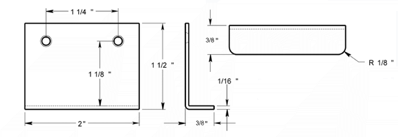 Deltana DCM215 Cabinet Pull Size