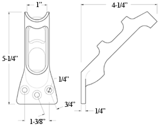 Deltana FPH10 Pole Holder Size