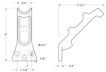Deltana FPH75 Pole Holder Size