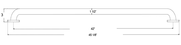 Deltana GB42U32D 42 Inch Stainless Steel Grab Bar