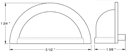 Deltana K43 Cabinet Pull Size