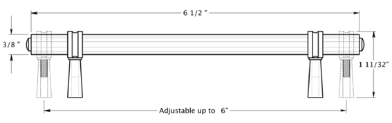 Deltana P311 Adjustable Cabinet Pull Size