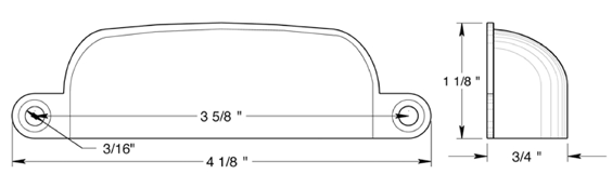 Deltana SHP29 Cabinet Pull Size