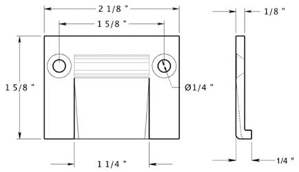 Deltana SPRCA430 Roller Catch Strike Plate Specifications