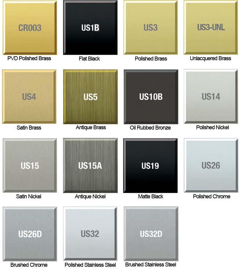 Deltana door hardware finish color chart
