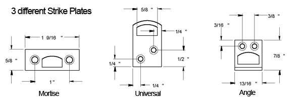 Deltana Door Bolt Strike Plates