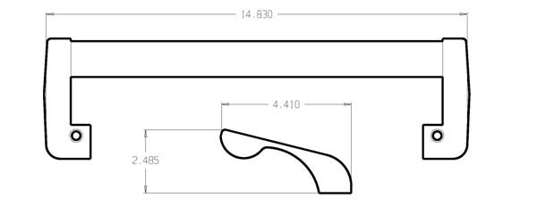Don-Jo 1165 adjustable Door Pull size
