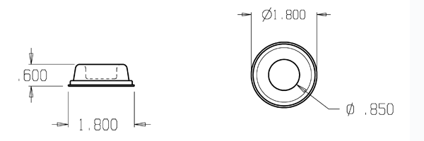 Don-Jo 1401 Adhesive Wall Bumper Size