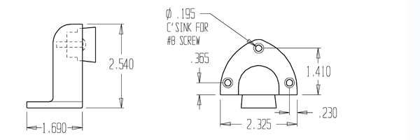 Don-Jo 1449 Floor Door Stop size