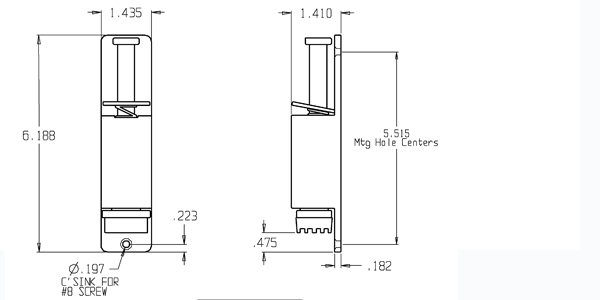 Don-Jo 1457-628 Plunger Door Holder Size