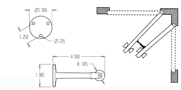 Don-Jo 1486 roller door bumper size